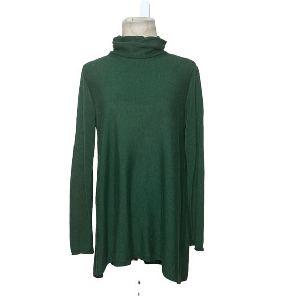 Eileen Fisher green high neck long sleeves sweater size small - Picture 7 of 11